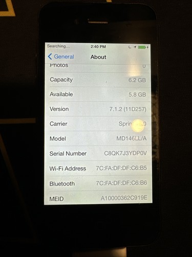 Iphone black sprint 2gb - 4, 6.2gb